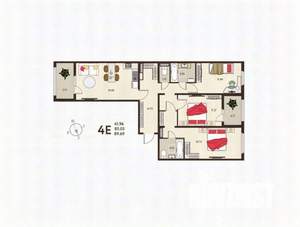 3-к квартира, строящийся дом, 90м2, 2/17 этаж