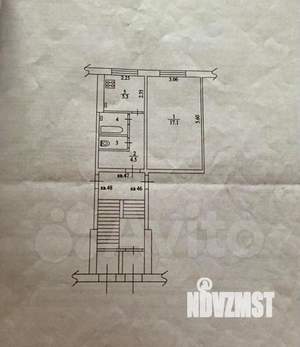 1-к квартира, вторичка, 30м2, 1/4 этаж