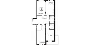 4-к квартира, вторичка, 105м2, 8/21 этаж