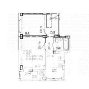 2-к квартира, вторичка, 52м2, 5/10 этаж