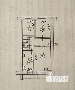 3-к квартира, вторичка, 63м2, 4/5 этаж