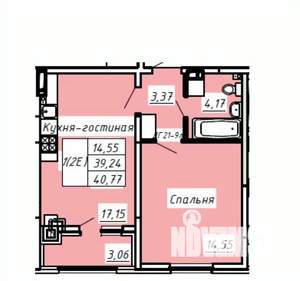 1-к квартира, вторичка, 41м2, 5/8 этаж