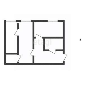 2-к квартира, вторичка, 42м2, 2/5 этаж