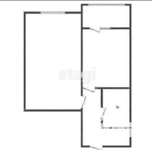 1-к квартира, вторичка, 37м2, 2/17 этаж