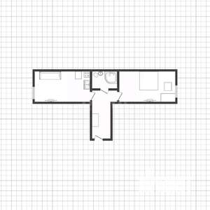 1-к квартира, вторичка, 44м2, 1/17 этаж