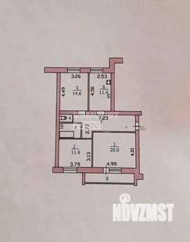 3-к квартира, вторичка, 77м2, 5/5 этаж