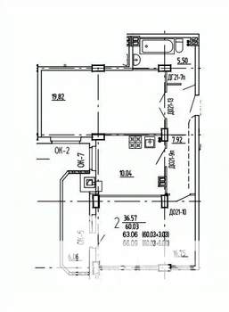 2-к квартира, вторичка, 66м2, 7/10 этаж