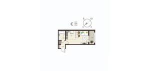 Студия квартира, вторичка, 27м2, 17/17 этаж