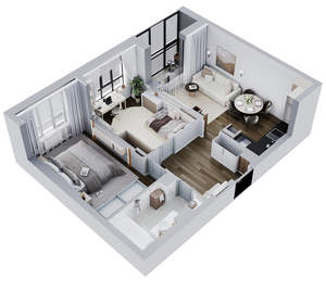 3-к квартира, вторичка, 66м2, 21/21 этаж