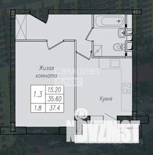 1-к квартира, вторичка, 37м2, 7/10 этаж