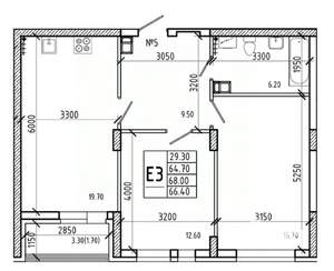 3-к квартира, вторичка, 66м2, 7/21 этаж