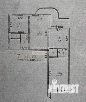 3-к квартира, вторичка, 79м2, 13/17 этаж