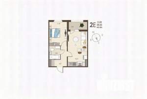 1-к квартира, вторичка, 41м2, 17/17 этаж