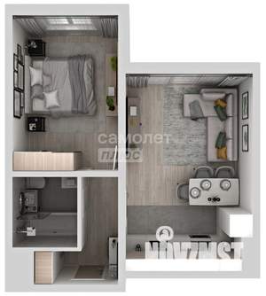 1-к квартира, сданный дом, 38м2, 1/11 этаж