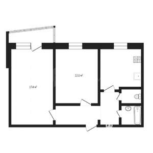 2-к квартира, вторичка, 53м2, 2/10 этаж