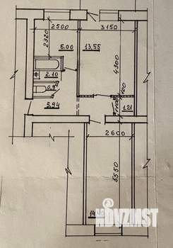 2-к квартира, вторичка, 45м2, 4/5 этаж