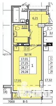 Студия квартира, вторичка, 29м2, 3/11 этаж