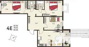 3-к квартира, вторичка, 81м2, 1/18 этаж