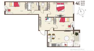 3-к квартира, вторичка, 85м2, 17/17 этаж