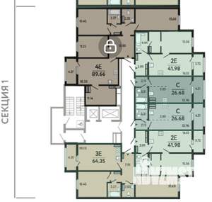 2-к квартира, вторичка, 64м2, 3/18 этаж