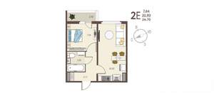 1-к квартира, вторичка, 35м2, 5/18 этаж