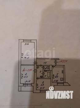 3-к квартира, вторичка, 61м2, 5/9 этаж