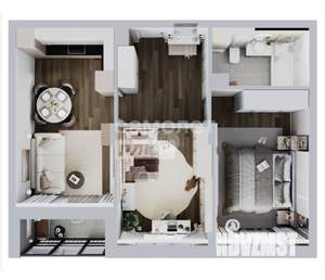 3-к квартира, вторичка, 66м2, 9/21 этаж