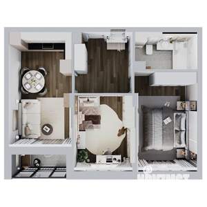 3-к квартира, вторичка, 66м2, 12/21 этаж