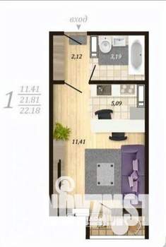 1-к квартира, вторичка, 22м2, 7/10 этаж