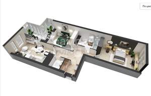 3-к квартира, вторичка, 68м2, 19/21 этаж