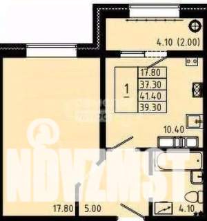 1-к квартира, вторичка, 39м2, 4/8 этаж