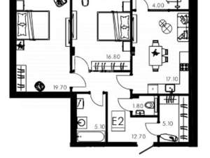 3-к квартира, вторичка, 81м2, 1/15 этаж