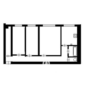 3-к квартира, вторичка, 54м2, 3/5 этаж