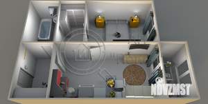 1-к квартира, строящийся дом, 42м2, 3/18 этаж