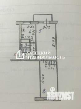 2-к квартира, вторичка, 45м2, 4/5 этаж