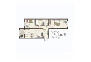 2-к квартира, вторичка, 57м2, 17/17 этаж