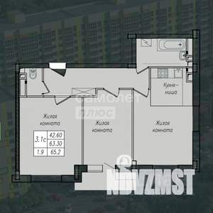 3-к квартира, вторичка, 65м2, 6/10 этаж