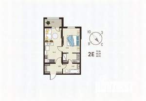 1-к квартира, вторичка, 42м2, 6/18 этаж