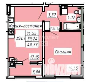 2-к квартира, вторичка, 41м2, 8/8 этаж