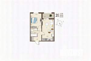 1-к квартира, вторичка, 41м2, 13/17 этаж