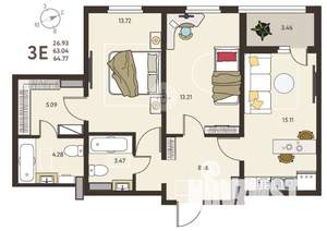 2-к квартира, вторичка, 65м2, 13/18 этаж