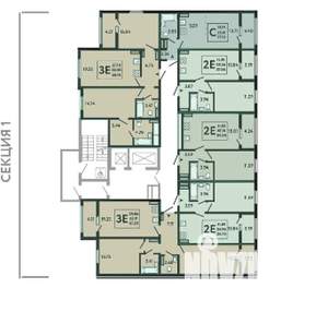 2-к квартира, вторичка, 67м2, 17/18 этаж