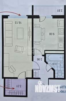 1-к квартира, вторичка, 35м2, 6/13 этаж