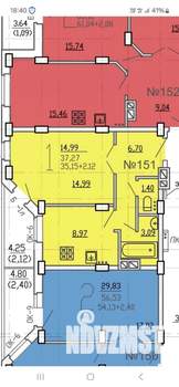 1-к квартира, сданный дом, 36м2, 3/18 этаж