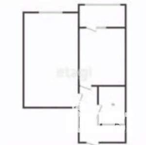 2-к квартира, вторичка, 35м2, 12/17 этаж