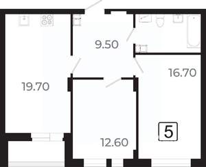 3-к квартира, вторичка, 66м2, 11/21 этаж