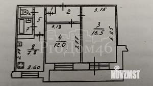 2-к квартира, вторичка, 47м2, 9/9 этаж