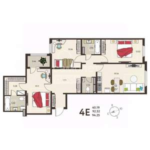 3-к квартира, вторичка, 94м2, 5/18 этаж