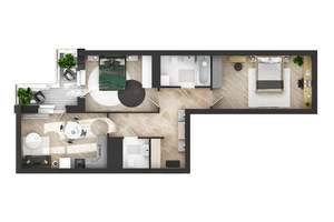 3-к квартира, вторичка, 69м2, 7/21 этаж