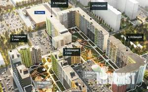 2-к квартира, строящийся дом, 65м2, 3/18 этаж